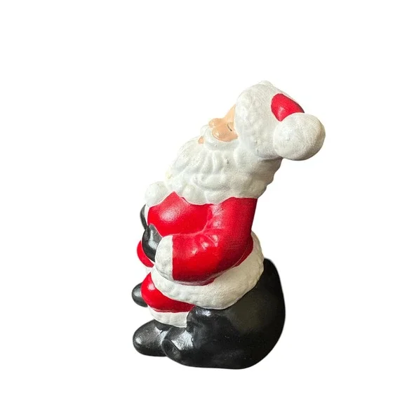 Santa Claus Ceramic Figurine Hand Painted Christmas Decor Vintage - Picture 2 of 5